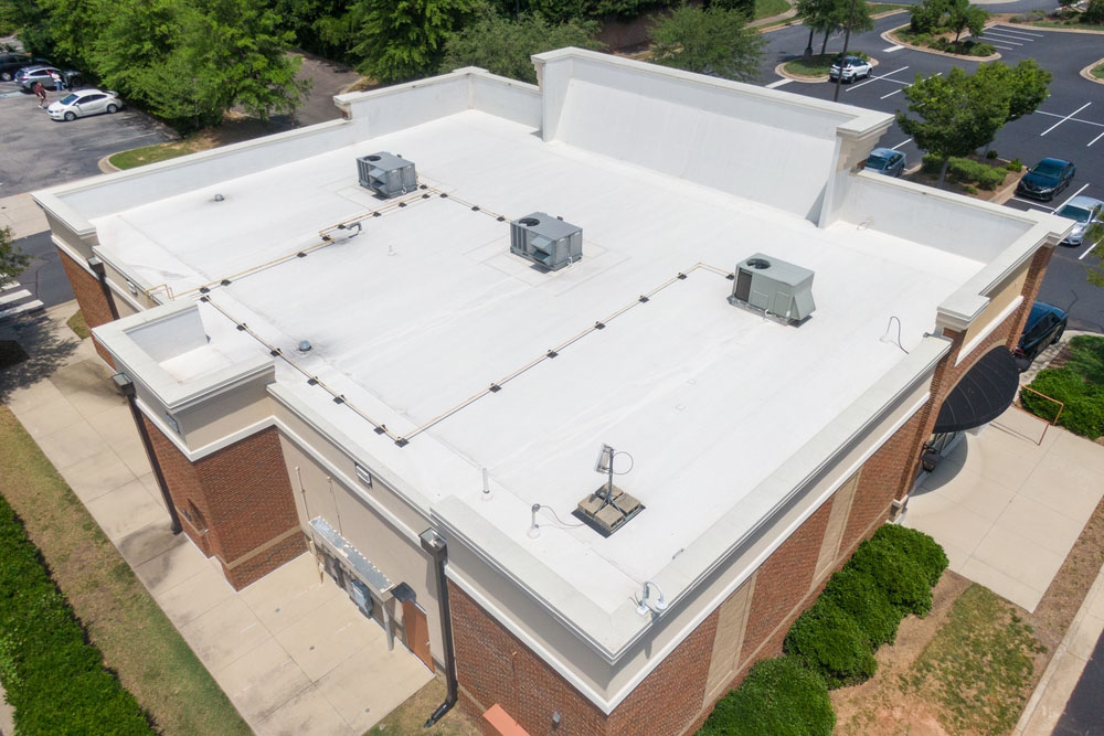 View of Most Common Roofing Materials for Commercial Buildings